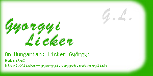 gyorgyi licker business card