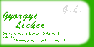 gyorgyi licker business card